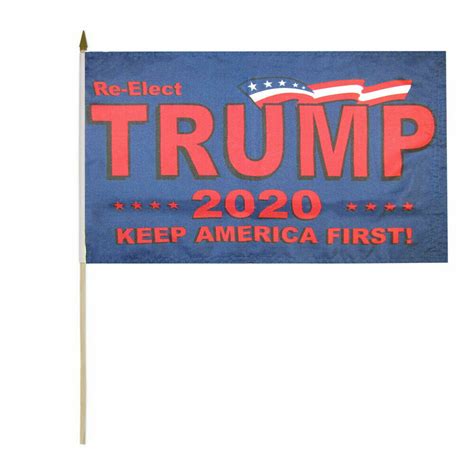 Lot Of 3 Re Elect Trump 2020 Keep America First Blue 8x12 8x12 Stick