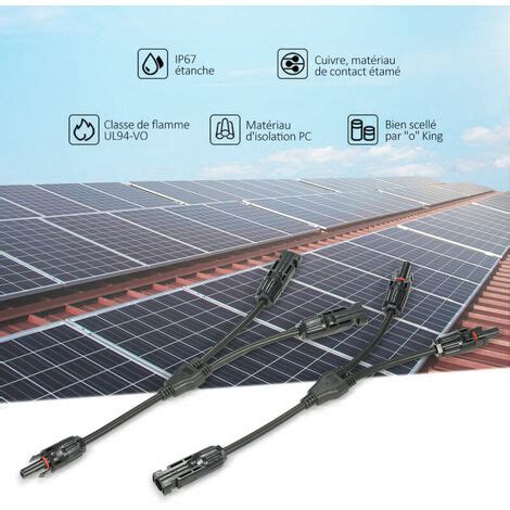 Mc Adaptateur De Connecteur De C Ble De Panneau Solaire Y Branch