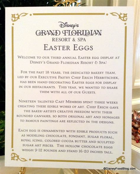 Photo Tour The Grand Floridian Resort Easter Egg Display In Walt