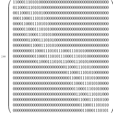 The generator matrix for Example 8. | Download Scientific Diagram