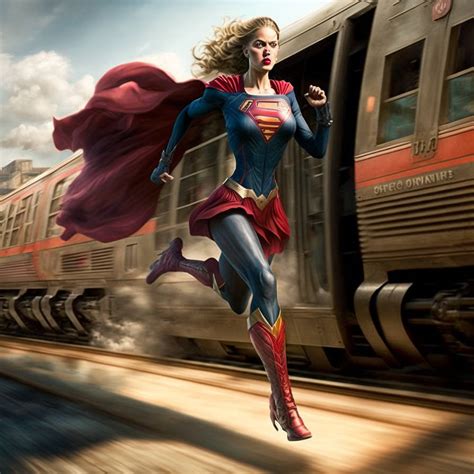 Supergirl Faster Than A Speeding Train 1 By Willowtreecat On Deviantart