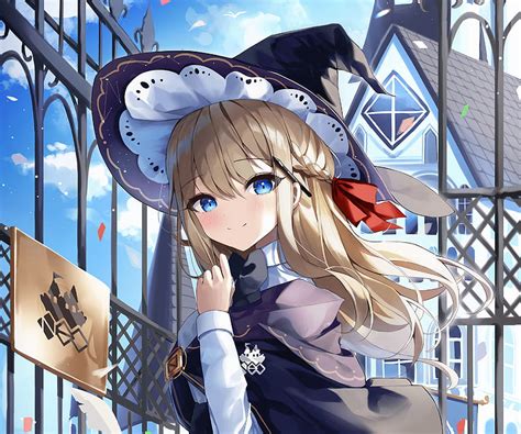 Blonde Anime Witch Wallpaper