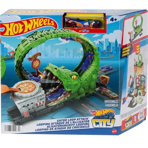 風火輪 Hot Wheels City 城市系列 PIZZA 批薩鰐魚環 軌道 配件 蝦皮購物