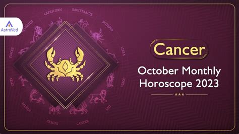 Cancer October Monthly Horoscope Predictions October