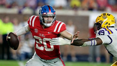 Ole Miss Loses Quarterback Shea Patterson For The Rest Of The Season