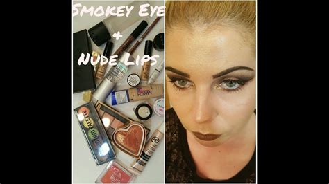 Full Make Up Tutorial Smokey Eyes And Nude Lips Youtube