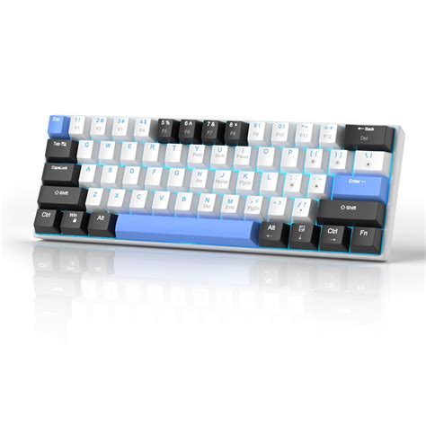 Magegee Mechanical Gaming Keyboard Star Compact Blue Led Backlit Wired Keyboard With Hot