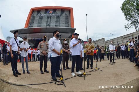 Bareng Menteri Bumn Menhub Resmikan Wajah Baru Stasiun Pondok Ranji