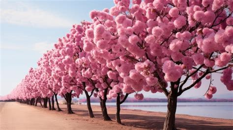 Premium AI Image | pink flower sakura tree