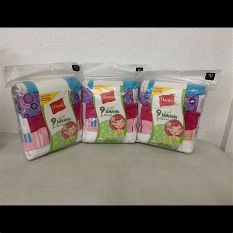 Brand New Hanes Girls Bikini Underwear Gem