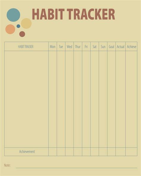 Habit tracker planner for adults 20736094 Vector Art at Vecteezy