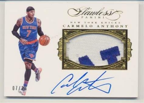 Flawless Carmelo Anthony Patch Auto Jersey Nameplate