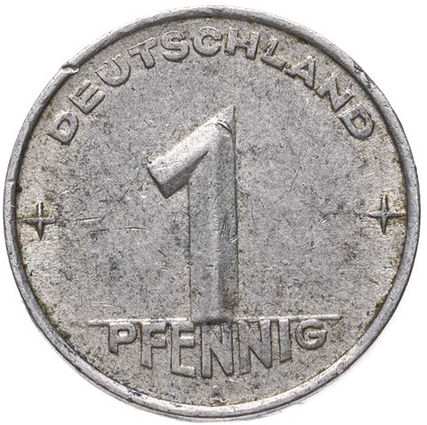 Монета Германия 1 пфенниг 1952 А стоимостью 248 руб.
