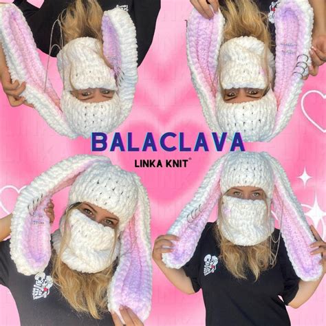 Bunny Ear Balaclava Etsy