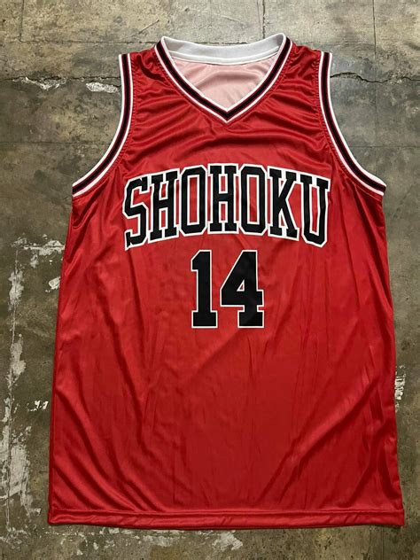 Slam Dunk Shohoku Jersey Hisashi Mitsui 14 Hanamichi Sakuragi 10 Red