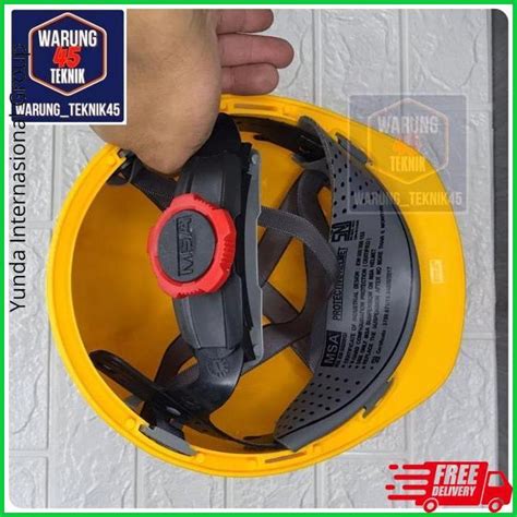 Helm Proyek Safety V Guard Merk Msa Sni Lokal Suspensi Fastrack Kuning