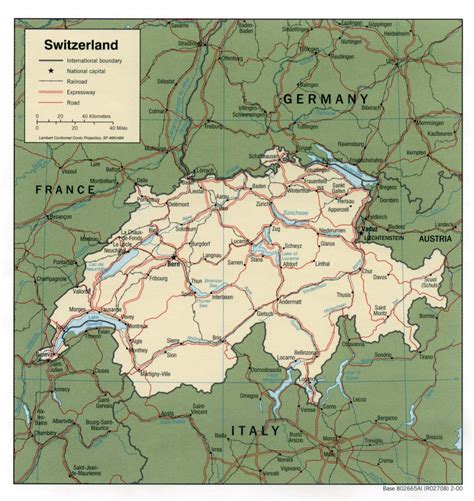 Map Of Switzerland Europe