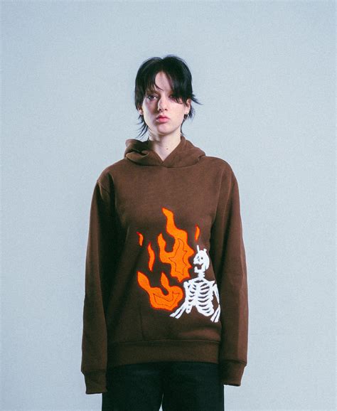 Skeleton Hoodie Ember Abstractbyjules