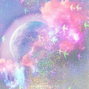 Abstract Rainbow Moon Wallpaper