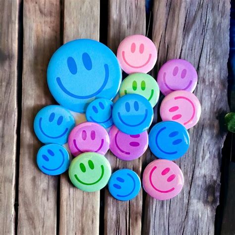 Smiley Face Pins Bulk Etsy