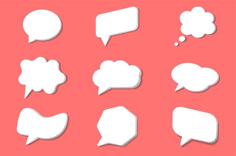 Premium Vector 3d Speech Bubble Chat Icon Collection Vector Set