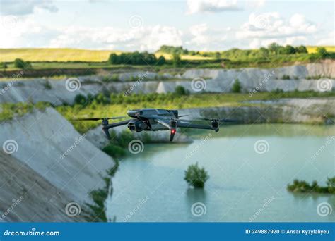 Grodno Belarus June 11 2022 A Drone Dji Mavic 3 Explores An Old