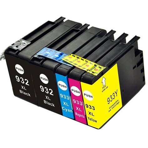 5 Cartouche Dencre Compatible Hp 932xl 933xl Cmyk