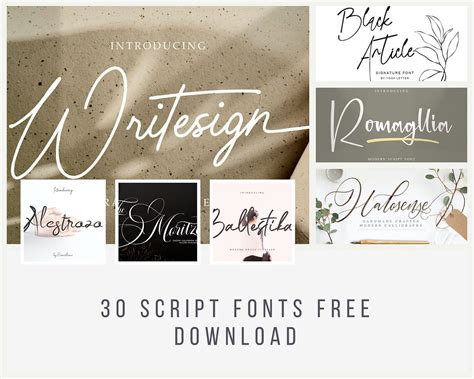 30 Script Fonts Free Download For 2024 | Bootcamp