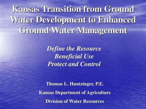 Ppt Kansas Transition From Ground Water Development To Enhanced