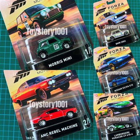 Hot Wheels Forza Motorsport Morris Mini AMC Rebel Machine BMW Nissan Silvia S Lamborghini