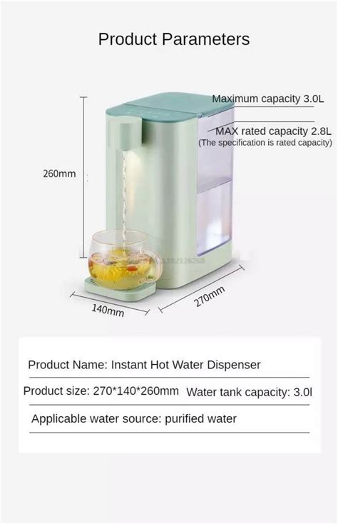 Ready Stock Xiaomi Style L Instant Hot Water Pot Kettle Heater Dispenser Safe Water Dispenser