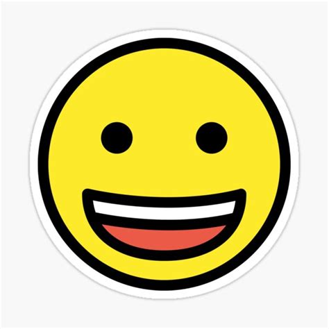 Big Smile Emoji Sticker For Sale By Emojiworld Redbubble