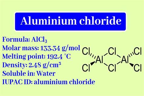 Anhydrous Aluminium Chloride Alcl Properties Structure Uses