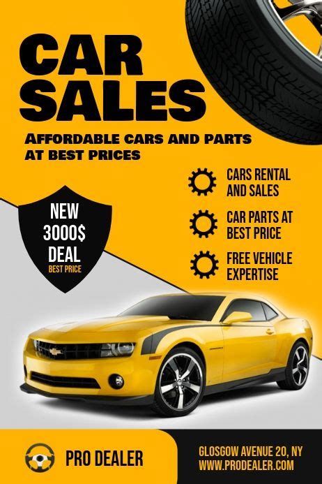 Car Sales Flyer Template Cars For Sale Sale Flyer Sale Poster