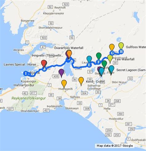 Golden Circle Map Iceland Printable