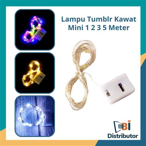 DBI Lampu Tumblr Kawat Mini 1 2 3 5 Meter Lampu Hias Dekorasi Gift Box