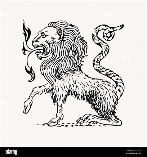 Chimera clipart, vintage mythical creature illustration vector Stock Vector Image & Art - Alamy