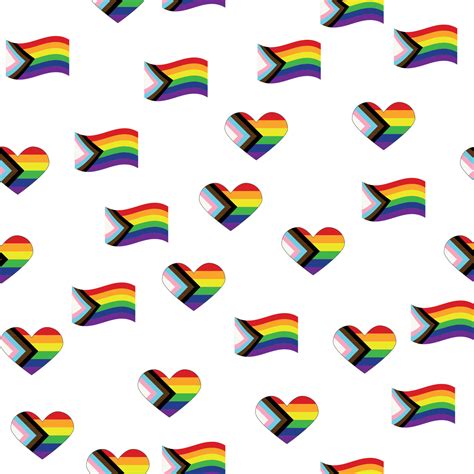 Patr N Impecable Con Nueva Bandera Lgbt Corazones Texto Flor Y Bandera Orgullo Gay Mes Del