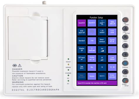 Ce Iso Approved Medical Instrument Inch Channels Electrocardiograph