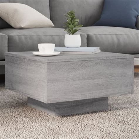 Moh Table Basse Avec Lumi Res Led Sonoma Gris X X Cm Cdiscount