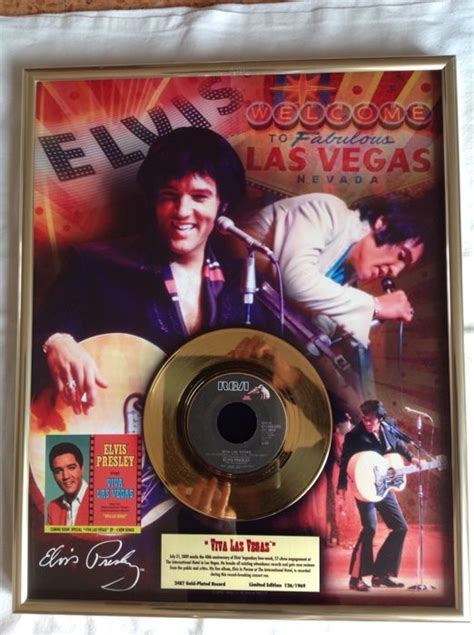 Elvis Presley Kt Gold Plated Record Viva Las Vegas Catawiki