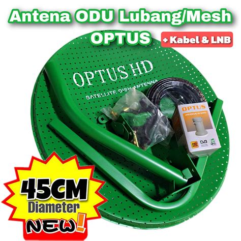 Optus Antena Parabola Cm Odu Lubang Mesh Lengkap Lnb Kabel Tanpa