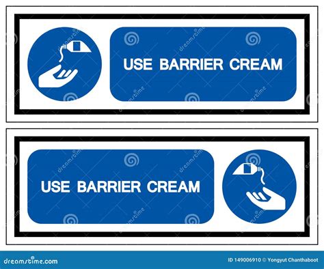 Utilice La Muestra Del S Mbolo De La Crema De La Barrera Ejemplo Del