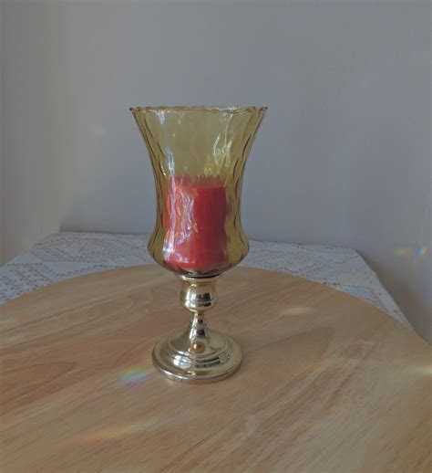 A Single Brass Candle Stick Holder Vintage Brass Votive Etsy