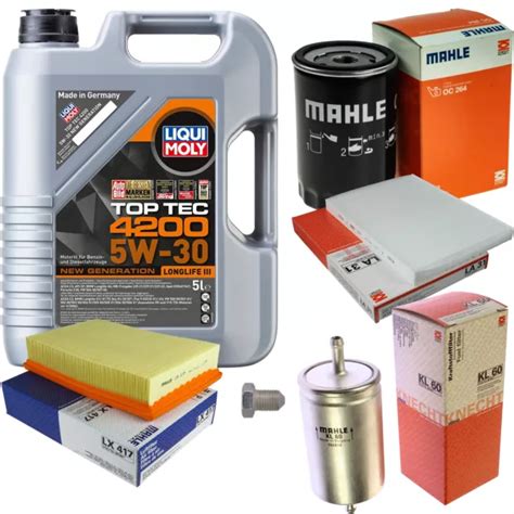 MAHLE INSPECTION SET 5L Liqui Moly 5W 30 Top Tec 4200 Pour Seat Cordoba