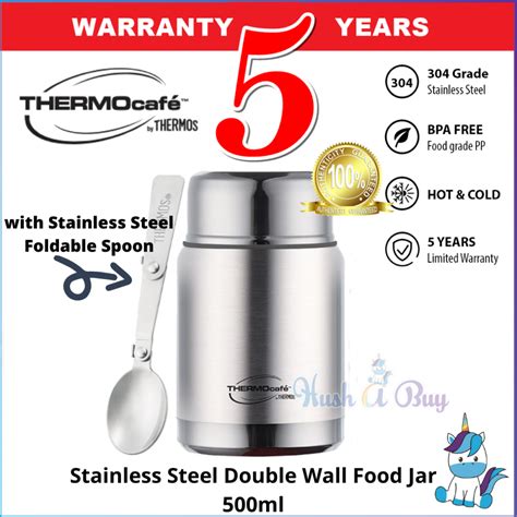 Thermos Thermocafe Stainless Steel Double Wall Food Jar With