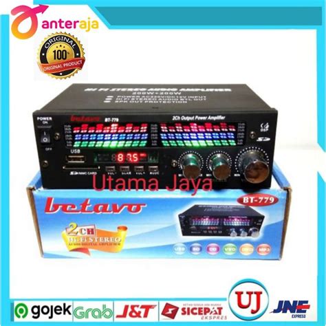 Jual Amplifier Betavo Bt B Bluetooth Streo Usb Mmc Sd Ad Dc Ampli