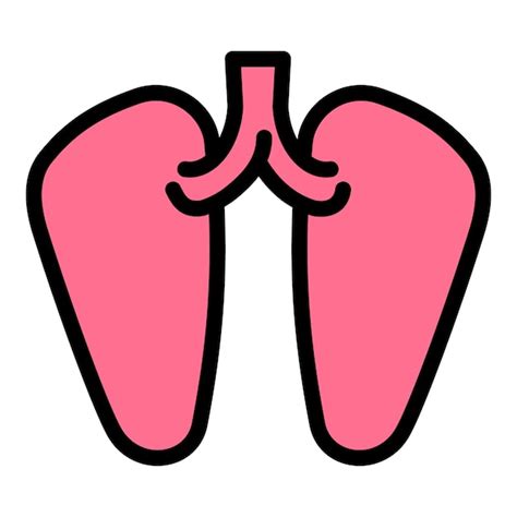 Vector de contorno de icono de pulmones humanos donante de órganos