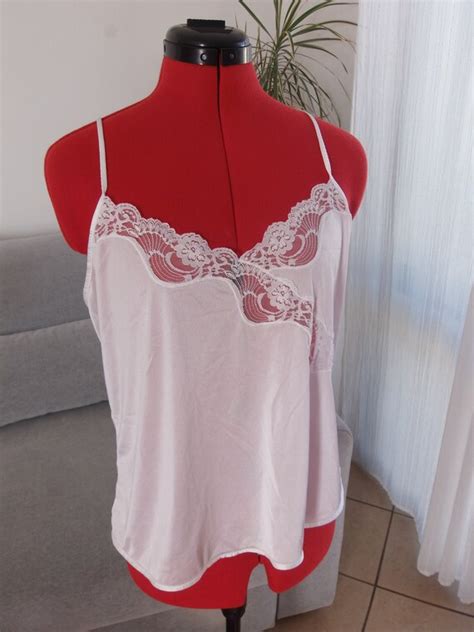 Vintage Lingerie Lace Top S Slip Satin Lace Top Gem