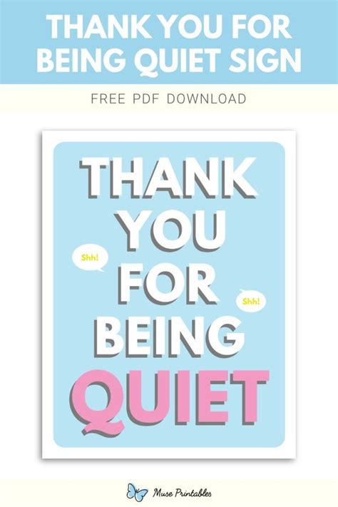 Printable Quiet Please Sign Template Artofit